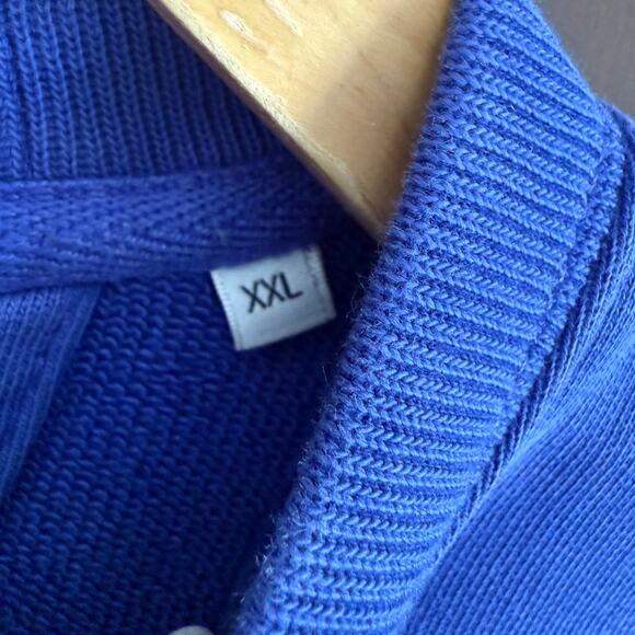 SATURDAYS NYC | Blue Purple Crewneck Sweatshirt with White Embroidery XXL - Picture 7 of 7